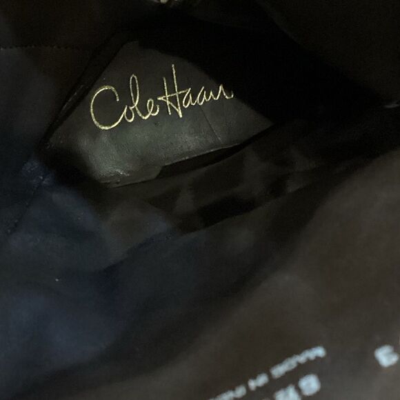 Cole Haan Brown Leather Harness Moto z boots 6.5 - Picture 7 of 12